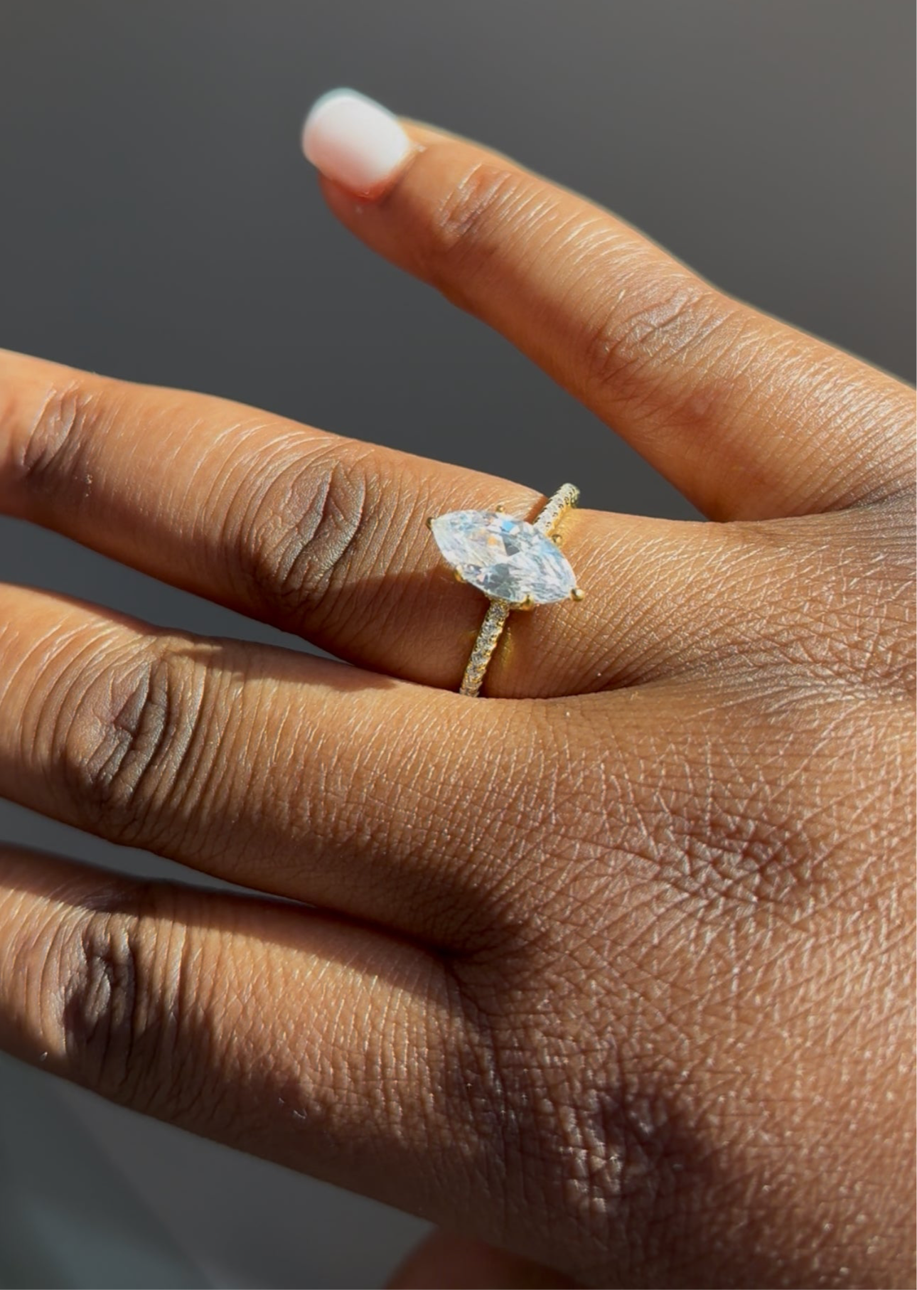 Pre-Order Étoile Marquise-Cut 14K Gold Plated Ring