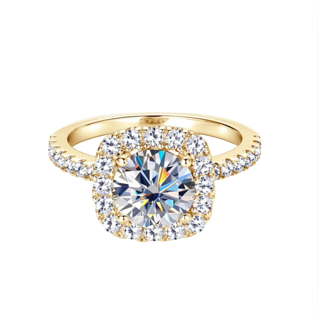 Pre-Order Khloe Cushion -Cut 2ct 14k Gold Plated Ring