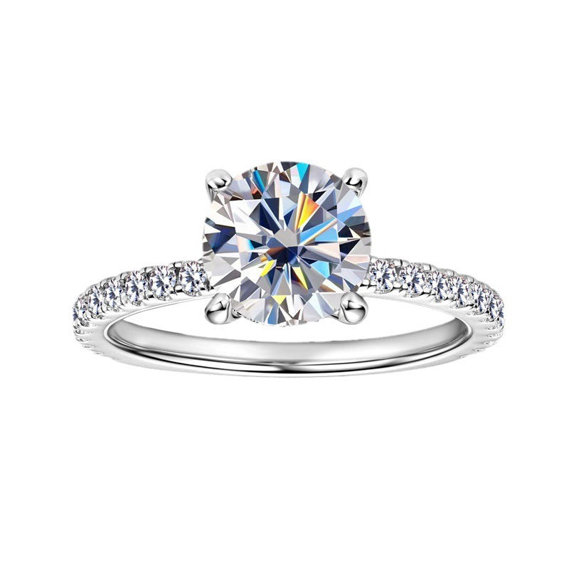 Pre-Order Serenity 0.8ct Round -Cut Moissanite Ring