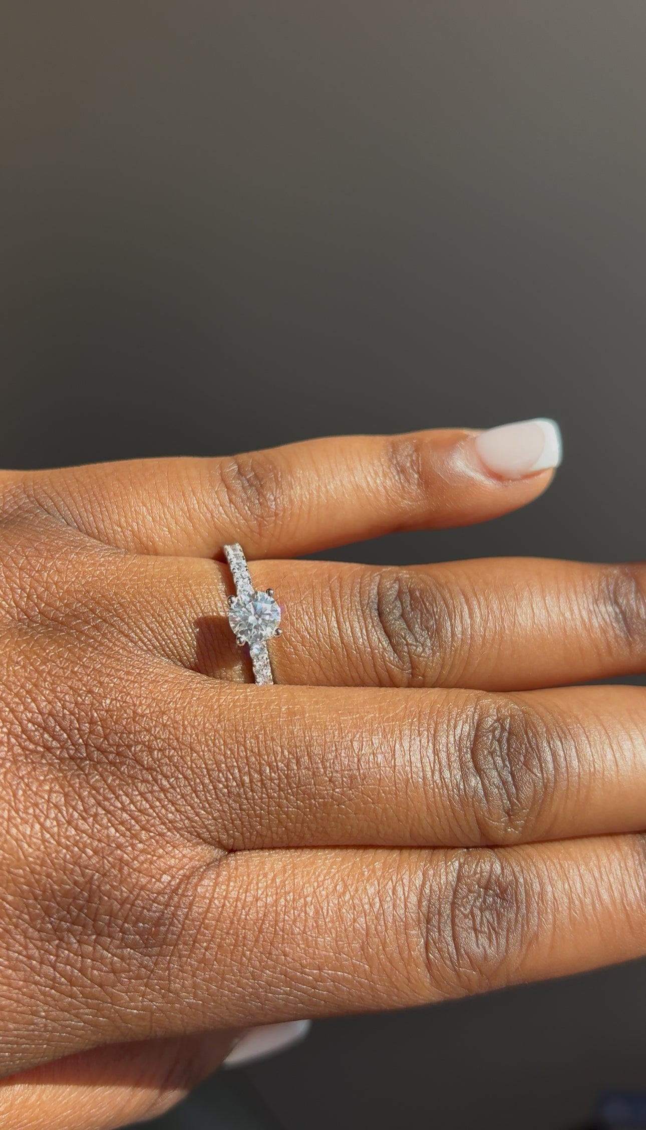 Pre-Order Serenity 0.8ct Round -Cut Moissanite Ring