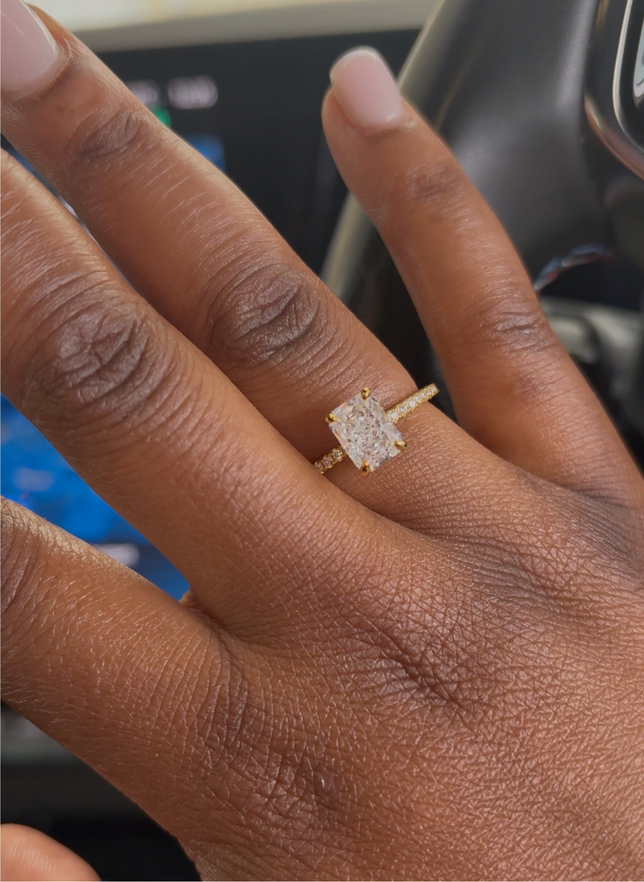 Pre-Order Aurielle Mini Radient-Cut 18K Gold Plated Ring